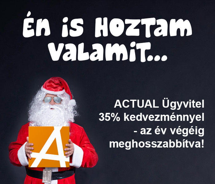 ACTUAL Ügyvitel 35% kedvezménnyel - az év végéig meghosszabbítva!