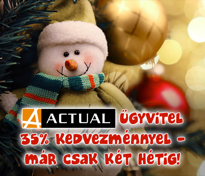ACTUAL Ügyvitel 35% kedvezménnyel - az év végéig meghosszabbítva!