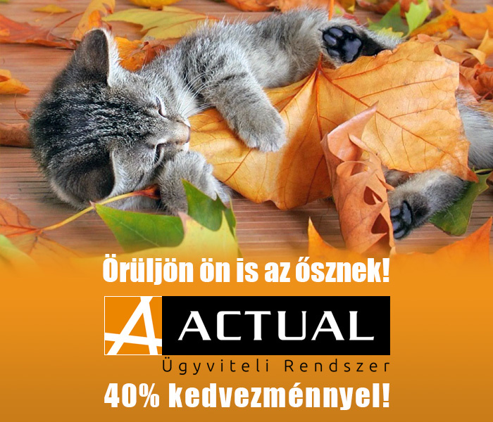 Örüljön ön is az ősznek - ACTUAL Ügyviteli Rendszer 40% kedvezménnyel!